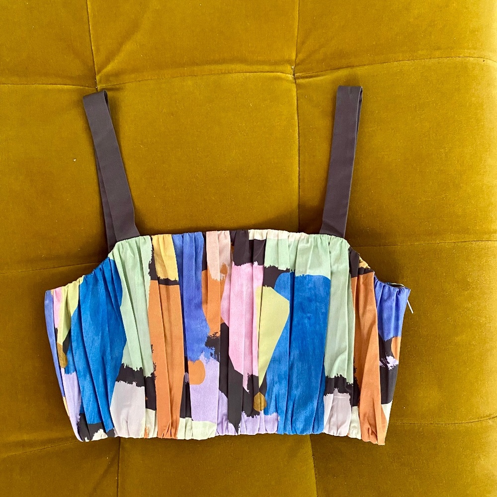 Our Second Nature Colorful Crop Top - Size Small